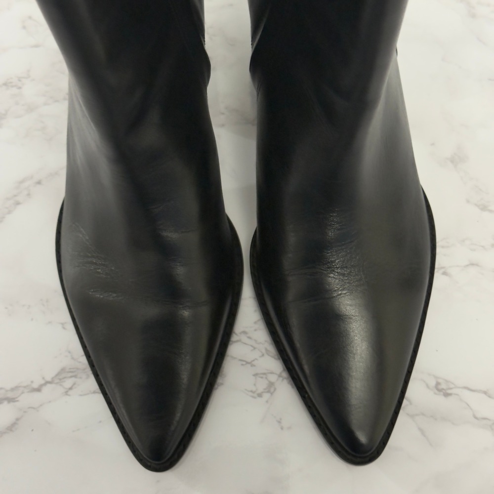 Matisse Caty Leather Booties Size 8 Black Leather Pointed Toe Ankle Boots - Picture 9 of 15